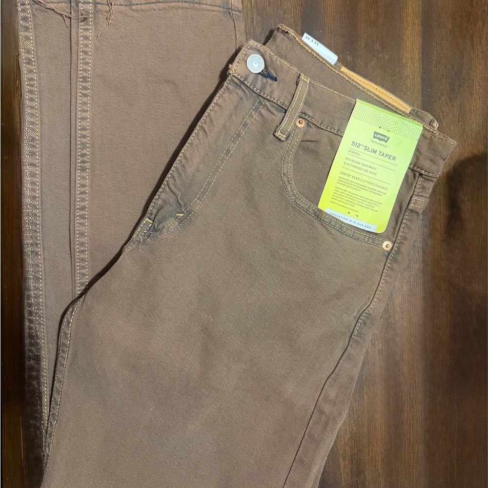 Levi's Men's 512 Slim Fit Brown Jeans